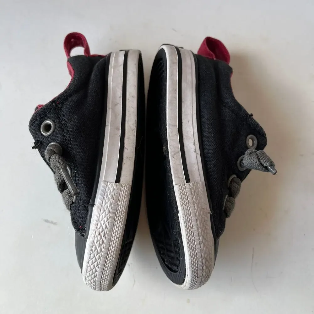CONVERSE ALL STAR Low Top Baby Sneakers Shoes Size 5 Blue Red Lace Ups